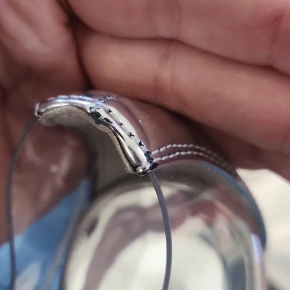 Good American Metallic Silver Heels, Size 9 - Picture 7 of 9